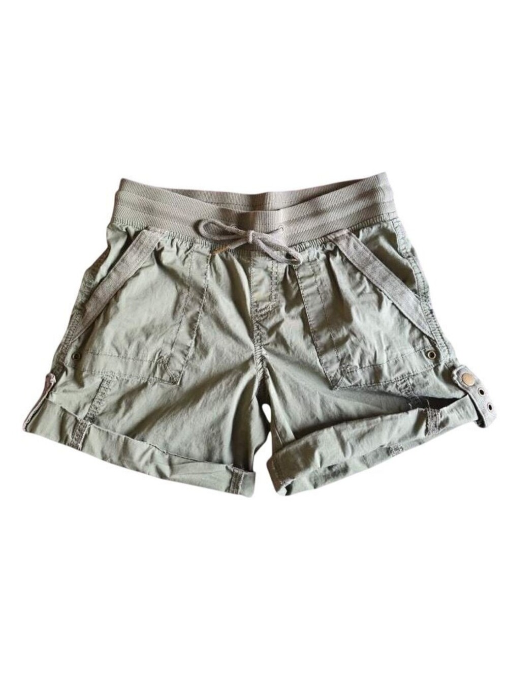 Natural Reflections Olive Drawstring Cargo Shorts
